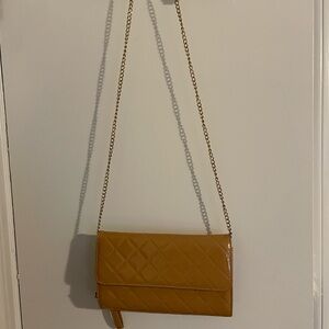 Chain clutch quilted purse